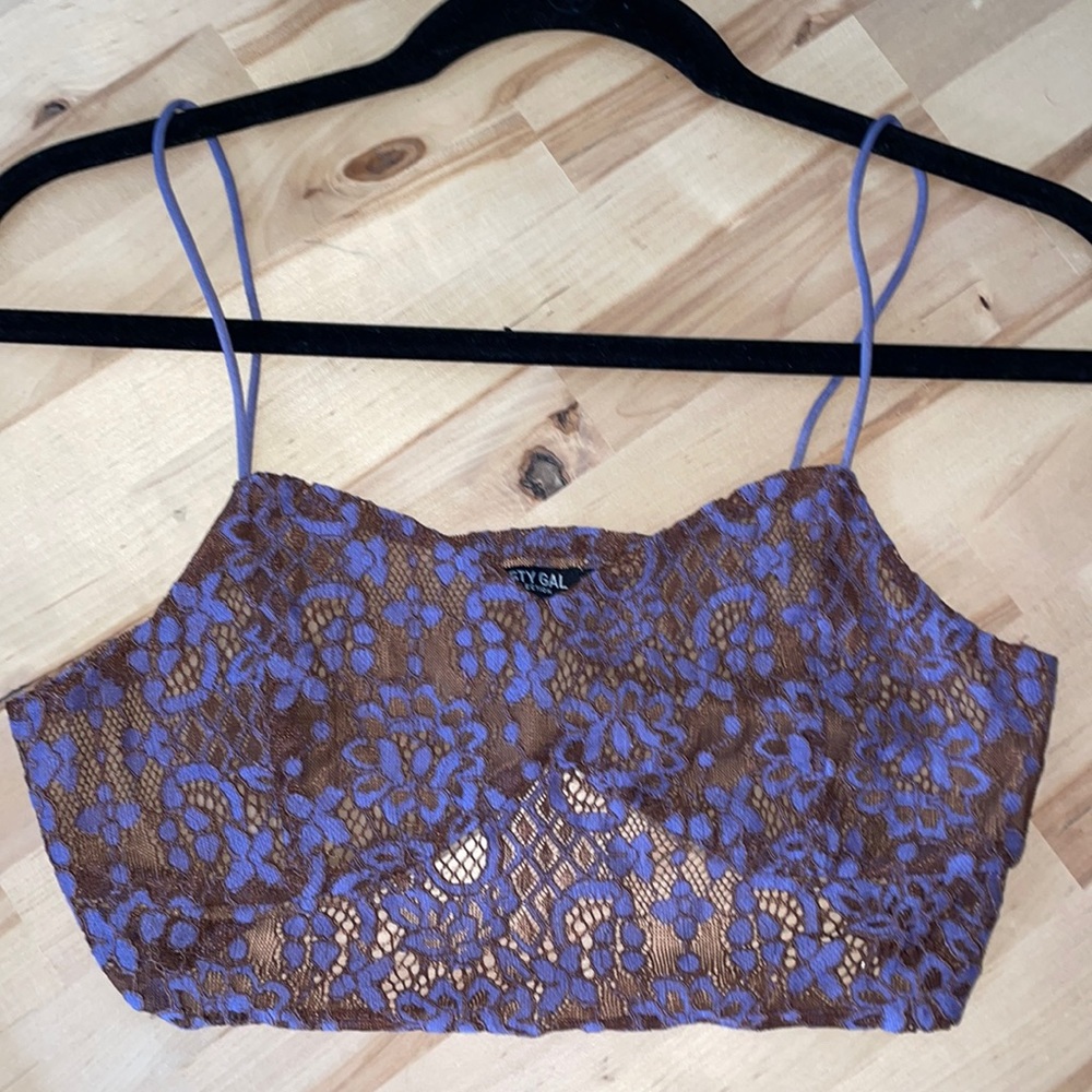 Nasty Gal lace crop top, size 2